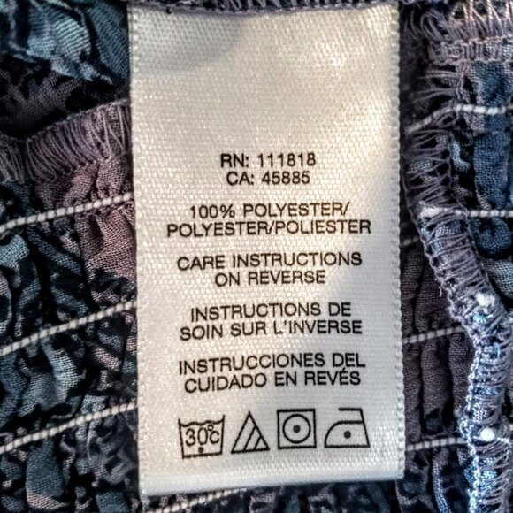 Michael Kors Blue & Purple Paisley Print Boho Top - Picture 5 of 6